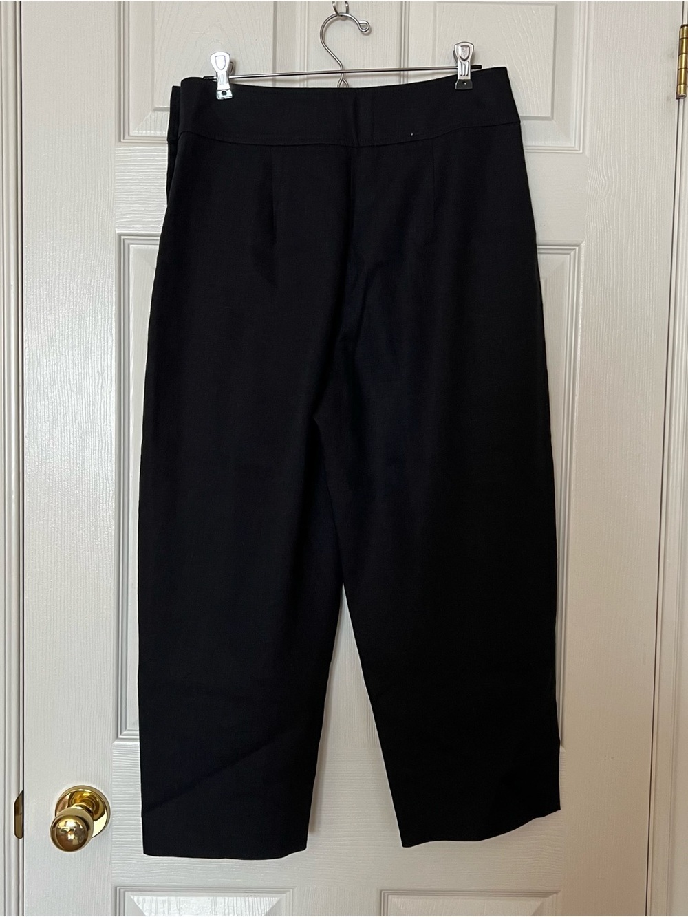 Club Monaco Black Linen Culottes Straight Leg Capri Pants - Sz 6 - Picture 5 of 12